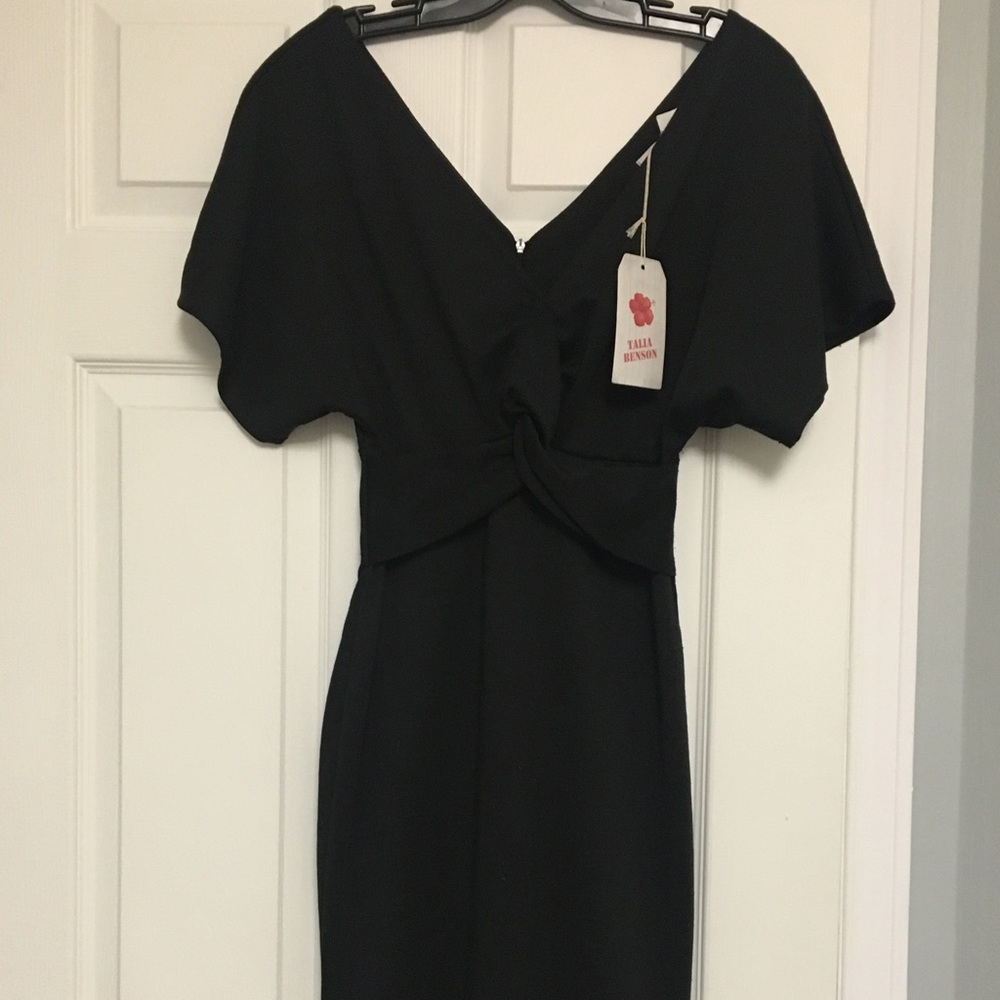 TALIA BENSON Midi Black Pencil Dress Size S